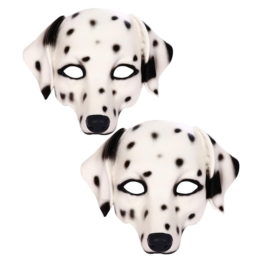 Abaodam Dalmatian Mask Realistic Scary Full Face Dog Costume Mask for Masquerade Halloween Party Carnival Decoration Supplies
