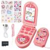 Kids Camera, 3-7 Years Old Girls Gifts, 2.0-inch Flip Phone Digital Camera with 32GB SD Card, DIY Stickers, 1080P Video, Games, Music Player, Christmas Birthday Toys Presents for Girls (Pink) view 1