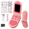Kids Camera, 3-7 Years Old Girls Gifts, 2.0-inch Flip Phone Digital Camera with 32GB SD Card, DIY Stickers, 1080P Video, Games, Music Player, Christmas Birthday Toys Presents for Girls (Pink) view 2