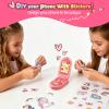 Kids Camera, 3-7 Years Old Girls Gifts, 2.0-inch Flip Phone Digital Camera with 32GB SD Card, DIY Stickers, 1080P Video, Games, Music Player, Christmas Birthday Toys Presents for Girls (Pink) view 3