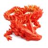 Flavery 3D Printed Dragon - 24 inch Large 3D Printing Animals Fidget Toy, Surprise Gift for Christmas, Birthday, Easter, Cool Figurine Decor for Kids and Adults, Dragon Lovers(Red Gold) view 1