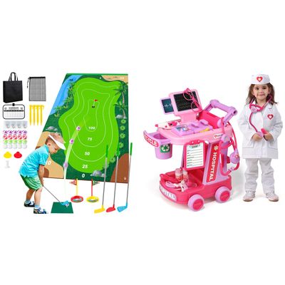 Liberry Kids Toys for 3 4 5 Years Old Boys Girls Christmas Birthday Gift, Golf Chipping Game and Pretend Toddler Doctor Kit