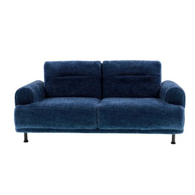 1:12 Scale Armchair Sofa, Modern Miniature Furniture for Dollhouse, Model Displays, and Home Decor (Color: Blue)