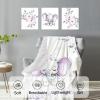 Custom Baby Crib Bedding Set, 5 Pcs Personalized Name Baby Crib Sheets for Kid Toddler Infant, Elephant and Flower Nursery Bedding Set view 2