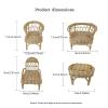1:12 Doll House Rattan Chair Miniature Craft Woven Furniture for Doll Ob11 Wicker Chair Accessories 6.30x4.72 inch view 3