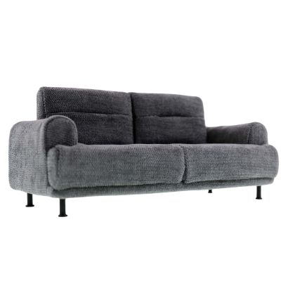1:12 Scale Armchair Sofa, Modern Miniature Furniture for Dollhouse, Model Displays, and Home Decor (Color: Gray)