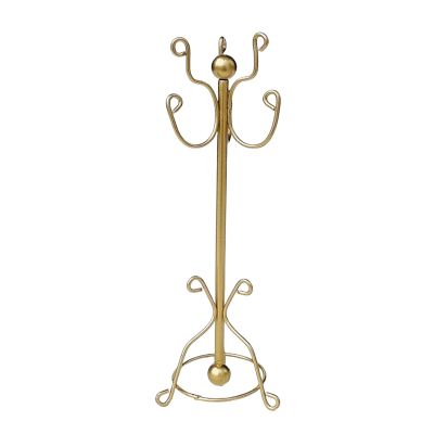 1/12 Dollhouse Coat Tree Metal Clothes Hanger Model Coat Rack Stand Mini Furniture Toy for DIY Scene Entryway Decoration Accessory