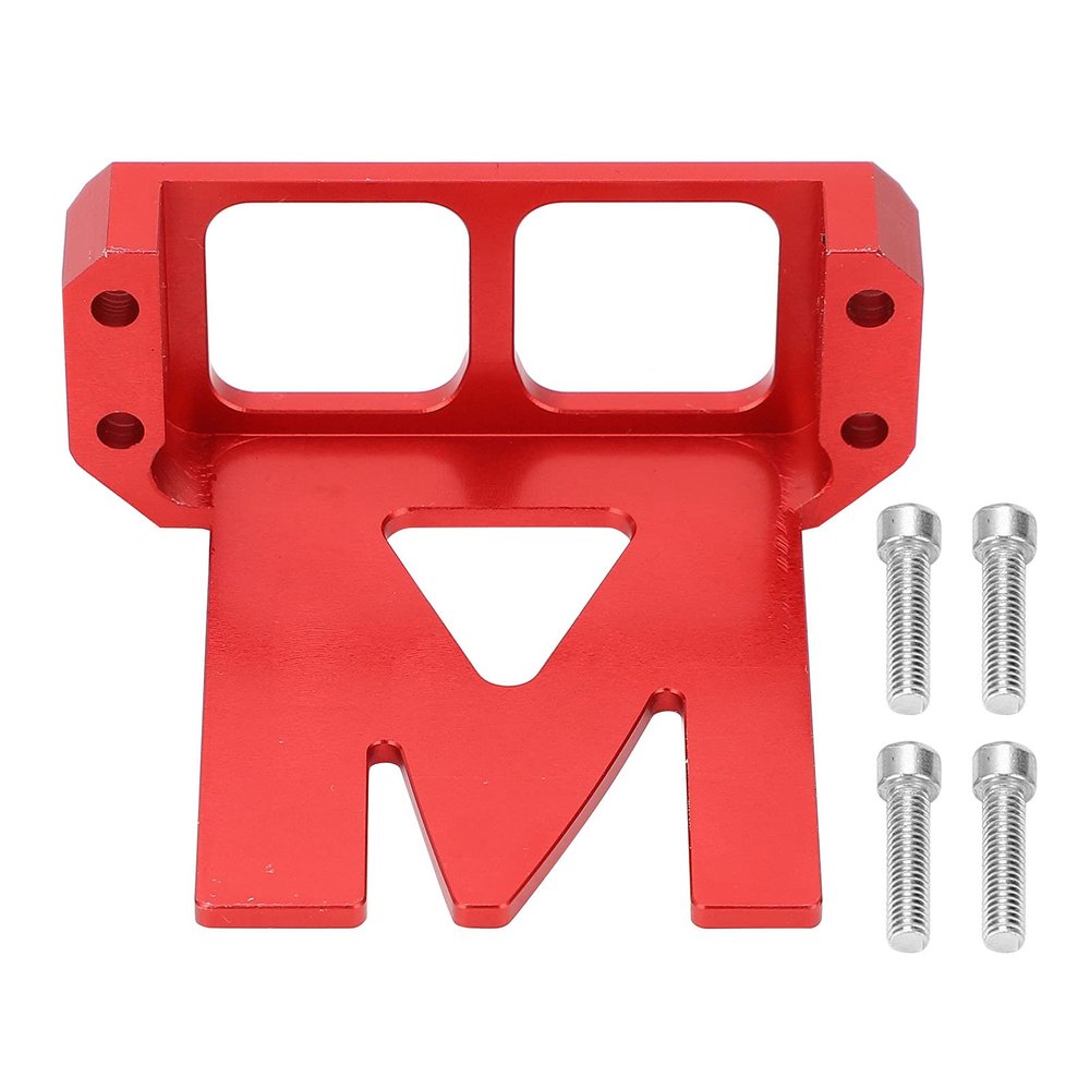 RC Servo Protector Aluminum Alloy Servo Guard for Axial VP 90018 90053 90046 1/10 RC Car Upgrade Durable Lightweight Performance Enhancer (Red)