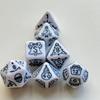 7pcs Polyhedral Dice Set with Christmas Pattern  White RPG Dice for Tabletop Role-Playing Games and Board Games view 2