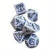 7pcs Polyhedral Dice Set with Christmas Pattern  White RPG Dice for Tabletop Role-Playing Games and Board Games view 3
