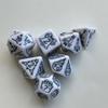 7pcs Polyhedral Dice Set with Christmas Pattern  White RPG Dice for Tabletop Role-Playing Games and Board Games view 4