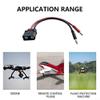 10AWG Silicone QS8 Charging Cable with 4mm Banana-Plug to QS8 Connector for RC Drones Electric Cars Boats Remote Control Devices 30cm Black High Current Resistant Flexible Durable-Wire view 3
