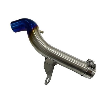 Motorcycle Exhaust Muffler Middle Link Pipe Connect Slip On Connector for F750GS F850 GS F750 GS 2018-2021 ADV 2020 2019(Blue)
