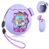 FIOPAZ 3-in-1 Silicone Case for Tamagotchi Paradise, Full Drop Protection for Tamagotchi Paradise Accessories with Body Case & Top Cover & Knob Cap & Lanyard, Connect Without Removal (Purple) view 1