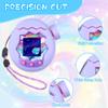 FIOPAZ 3-in-1 Silicone Case for Tamagotchi Paradise, Full Drop Protection for Tamagotchi Paradise Accessories with Body Case & Top Cover & Knob Cap & Lanyard, Connect Without Removal (Purple) view 4