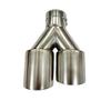 Auto Parts Exhaust Pipe Dual Outlet, 4 outlets, tailpipe Modification Exhaust 63mm-89mm, Suitable for All Models(60mm-89mm) view 4