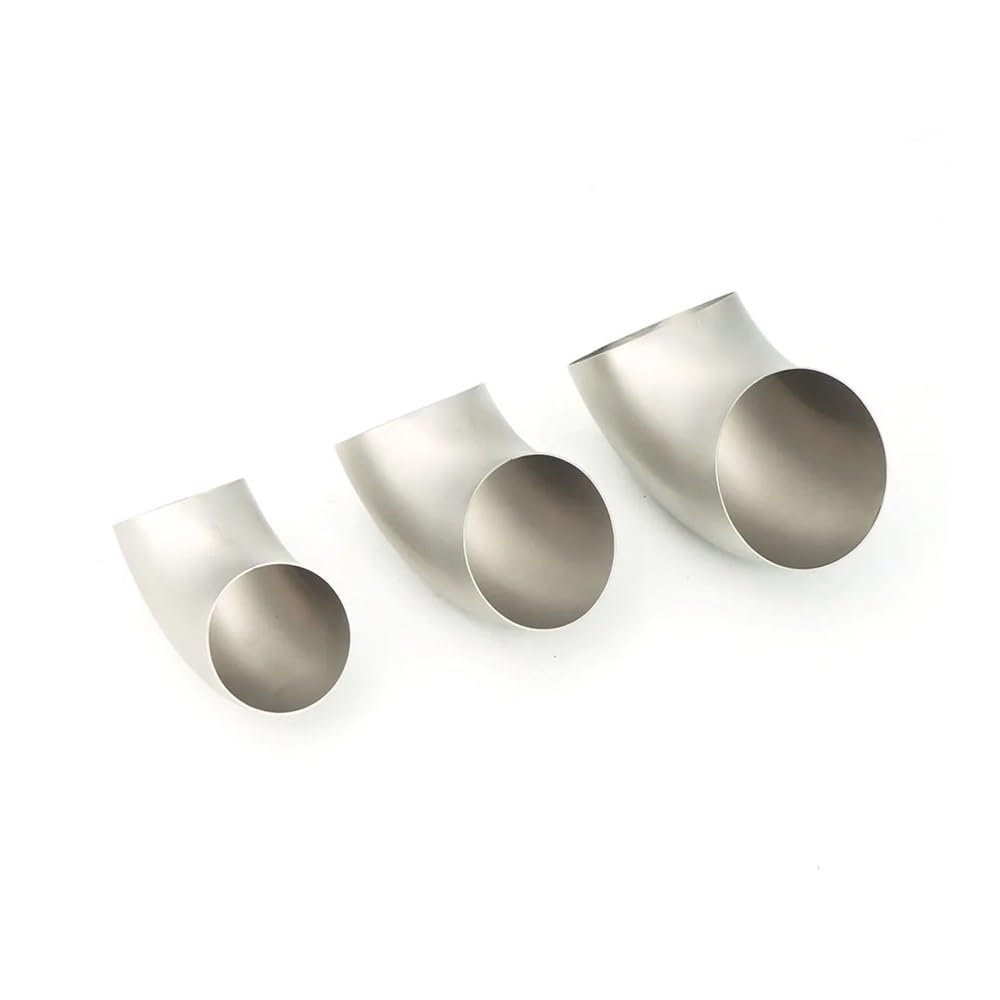 Car Accessories Titanium Alloy Exhaust Pipe 90 Degree Connection Elbow 51mm 63mm 76mm TC18 TA18 TC4 TI-6A1-4V TA3 TA2 GR7 GR12(63mm)