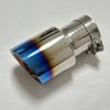 1 Cars Attachment Exhaust Pipe Tail Pipe Muffler Sharp Tail Universal Stainless Steel Straight Edge Flared Blue 114mm 101mm 89mm(67mm-114mm) view 3