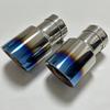 1 Cars Attachment Exhaust Pipe Tail Pipe Muffler Sharp Tail Universal Stainless Steel Straight Edge Flared Blue 114mm 101mm 89mm(67mm-114mm) view 4