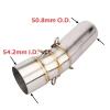 51mm F 800 GS ADV F800 GS Motorcycle Exhaust Muffler Middle Link Pipe for F800GS 2008-2017 F650GS 2008-2012 F700GS 13-17(Frosted) view 2