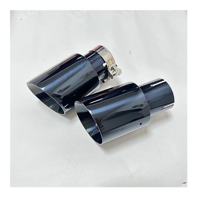 1pcs Cars Attachment Exhaust Pipe Stainless Steel Titanium Black Tail-Throat Horn Outlet Large Diameter 89mm 101mm 114mm Size(63mm-114mm)