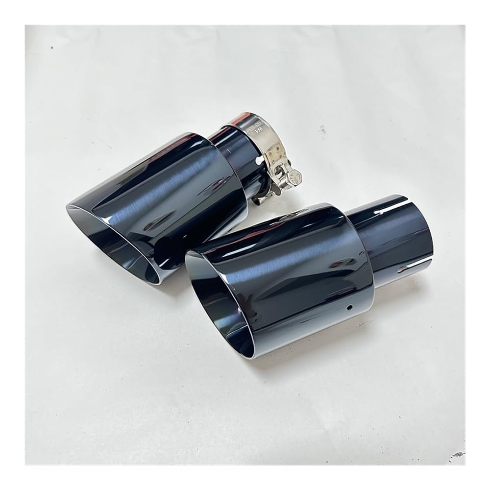1pcs Cars Attachment Exhaust Pipe Stainless Steel Titanium Black Tail-Throat Horn Outlet Large Diameter 89mm 101mm 114mm Size(63mm-114mm)