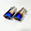 1pcs Automobile Parts Exhaust Pipe Silencer Tail Throat Stainless Steel Roasted Blue Wasp nest Large Diameter Trumpet Mouth(70mm-114mm) view 2