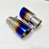 1pcs Automobile Parts Exhaust Pipe Silencer Tail Throat Stainless Steel Roasted Blue Wasp nest Large Diameter Trumpet Mouth(70mm-114mm) view 4