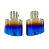 Auto Parts Large Diameter Exhaust Pipe, Tail Throat Width 140mm, Thickness 95mm, Tail Throat Baked Blue for A-Series B8 B9(Right 63mm-140mm) view 2