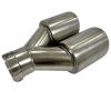 1pcs Auto Parts Stainless Steel Exhaust Pipe refit Y-Shaped Punching Hole 63mm-89mm, Dual Outlet 1/2 Outlet 4 Outlet Tail Throat(Left 60mm-89mm) view 3
