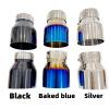 1Pcs Blue Silver Black Stainless Steel Exhaust Tips for F87 M2 F80 M3 F82 F83 M4 Direct Fit Exhaust Tip Other auto Engine pa(Silver 63mm-95mm) view 2