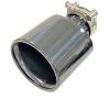 Car Exhaust Pipe Stainless Steel Black Plating 1pcs Tailpipe Modification Export Personalized Oval Thick 80mm Wide 120mm Muffler(67mm-120mm) view 2