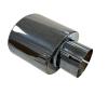 Car Exhaust Pipe Stainless Steel Black Plating 1pcs Tailpipe Modification Export Personalized Oval Thick 80mm Wide 120mm Muffler(67mm-120mm) view 3