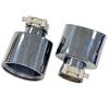 Car Exhaust Pipe Stainless Steel Black Plating 1pcs Tailpipe Modification Export Personalized Oval Thick 80mm Wide 120mm Muffler(67mm-120mm) view 4