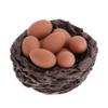 1/12 Scale Miniature Dollhouse Fairy Garden Resin Chicken & 10 Eggs Set for Micro Landscape Decor view 4
