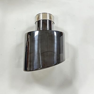 Automobile Parts Large Diameter Stainless Steel electroplated Black Exhaust Pipe Tail Throat Width 140mm Thickness 95mm(Right 57mm-140mm)