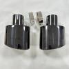 Automobile Parts Large Diameter Stainless Steel electroplated Black Exhaust Pipe Tail Throat Width 140mm Thickness 95mm(Right 57mm-140mm) view 2