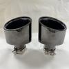Automobile Parts Large Diameter Stainless Steel electroplated Black Exhaust Pipe Tail Throat Width 140mm Thickness 95mm(Right 57mm-140mm) view 3