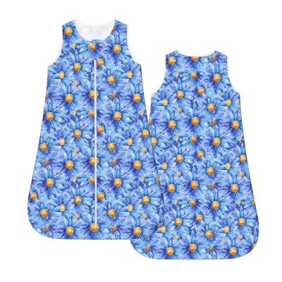 Muishi Watercolor Blue Daisies Baby Wearable Blanket Infant Boys Girls Sleeping Bag For Newborn Unisex Baby Stuff Sleep Sack Suit L(12-18month)