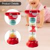 EHJRE Rain Toy 9.4x3.9inch Accessory Educational Sand Timer Rattle, Red view 3