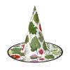 JEKYDOSD Tropical Flower Leaf Parrot Print Halloween Hat Spooky Party Accessory, Carnivals Masquerade Balls view 1