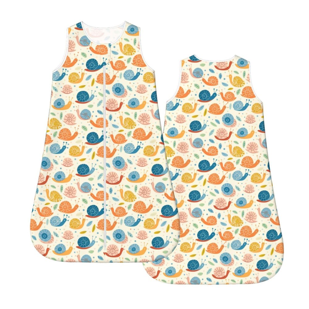 Muishi Colorful Adorable Snails Baby Wearable Blanket Infant Boys Girls Sleeping Bag For Newborn Unisex Baby Stuff Sleep Sack Suit M(6-12month)