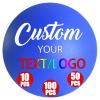 10/50/100PCS Custom Stress Balls with Logo/Text, Personalized Stress Balls Bulk for Adults Business Employee (Round) view 1