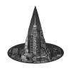 JEKYDOSD New York Paintings Print Halloween Hat Spooky Party Accessory, Carnivals Masquerade Balls view 1