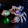 3D Metal Puzzle for Adults, 280Pcs 3D DIY Mechanical Steampunk Domineering Crab Model Kits with LED Lights, Creative Art Ornament for Home & Office view 2