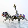 3D Metal Puzzle for Adults, 280Pcs 3D DIY Mechanical Steampunk Domineering Crab Model Kits with LED Lights, Creative Art Ornament for Home & Office view 3