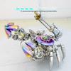 3D Metal Puzzle for Adults, 280Pcs 3D DIY Mechanical Steampunk Domineering Crab Model Kits with LED Lights, Creative Art Ornament for Home & Office view 4