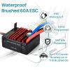 2026 New 60A Brushed 2-3S Waterproof ESC, Electronic Speed Controller with Power Witch, WP 1060 RC ESC for 1/10 Scale RC Crawler Car, Boats, Truck (XT60 Plug) view 2