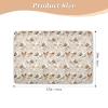 Beige Playful Birds Extra Large Resuable Toddler Mattress Pads Water Resistant Sheet Cover Underpads Portable Bed Liners for Toddler Kids , 52" L x 34" W view 2