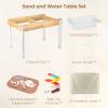 Woodtoe Sand and Water Table for Toddlers, Wooden Sensory Play Activity Table with Dinosaur Puzzle, 2 Collapsible Bins, Acrylic Board & Water Track Toys, Montessori Kids Tables Learning Toy for Age 3+ view 2